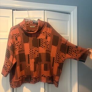1X Chalet  et ceci rust and black contemporary tunic